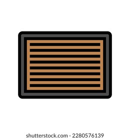 door mat home interior color icon vector. door mat home interior sign. isolated symbol illustration