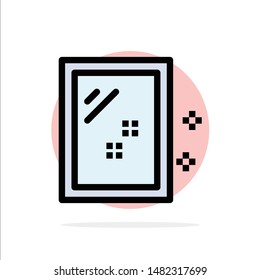 Door, Mirror, Cleaning, Wash Abstract Circle Background Flat color Icon