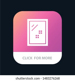 Door, Mirror, Cleaning, Wash Mobile App Button. Android and IOS Glyph Version