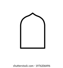 Door mosque icon. Vector illustration.