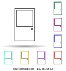 door multi color style icon. Simple thin line, outline vector of furniture icons for ui and ux, website or mobile application