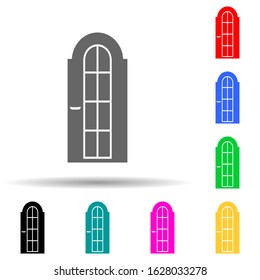 Door multi color style icon. Simple glyph, flat vector of door icons for ui and ux, website or mobile application