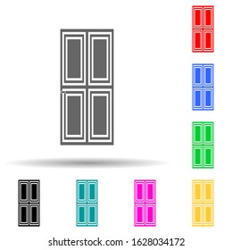 Door multi color style icon. Simple glyph, flat vector of door icons for ui and ux, website or mobile application