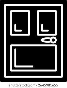 Puerta Nuevo diseño creativo de iconos vectoriales