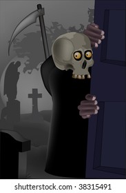 door on a cemetery
