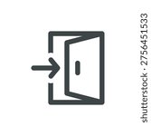 Door open close icon. Vector illustration.