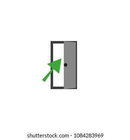 door open exit icon arrow enter entrance sign 