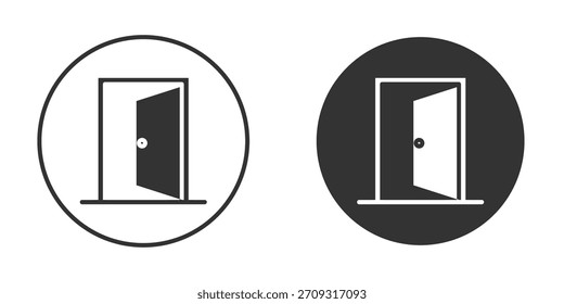 Door open icon in glyph style for web Design. UI UX icons