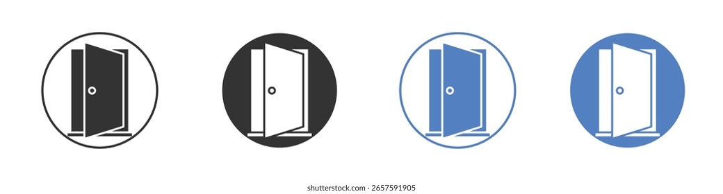 Door open icon logo graphic designs