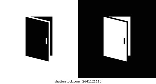 Door open icon symbols. Vector illustration.