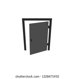 Door, open, icon in trendy flat style isolated on white background. Door symbol for your web site design, logo, app, UI. Vector illustration, EPS10. - Vector
