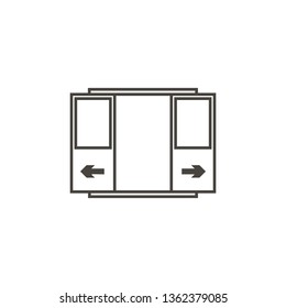 Door, open, icon in trendy outline style isolated on white background. Door symbol for your web site design, logo, app, UI. Vector illustration, EPS10. - Vector