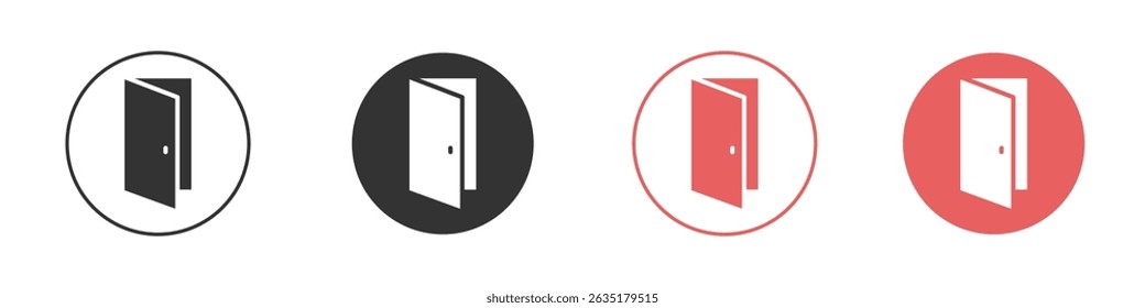 Door open icon vector design template simple and clean style