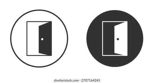 Ícone de porta aberta para design de site, logotipo para web e apps.