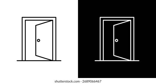 Paquete de iconos de puertas abiertas adecuado para Web e infografías