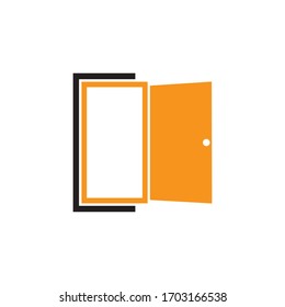 door open illustration logo vector