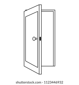 door open isolated icon