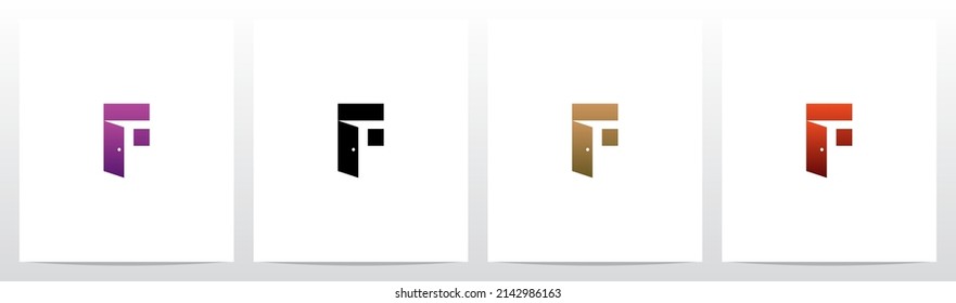Door Open Letter Logo Design F