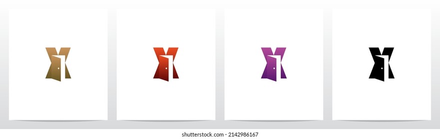 Door Open Letter Logo Design X