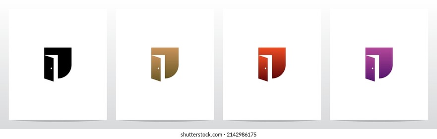 Door Open Letter Logo Design U