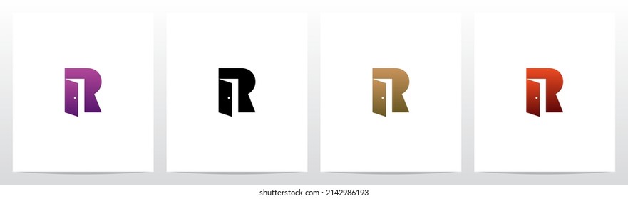 Door Open Letter Logo Design R