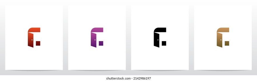 Door Open Letter Logo Design C