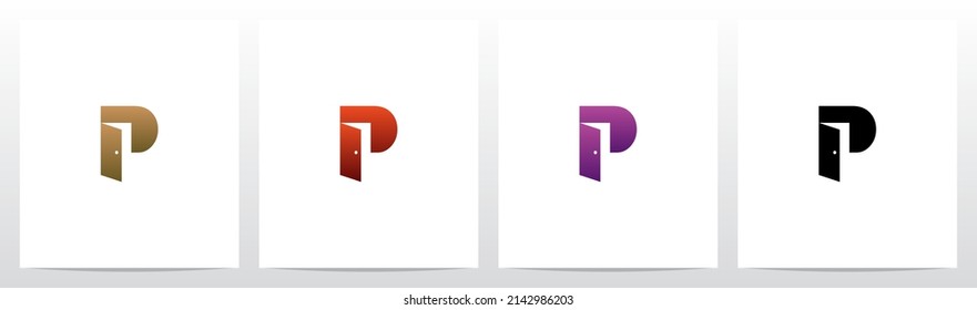 Door Open Letter Logo Design P