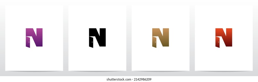 Door Open Letter Logo Design N