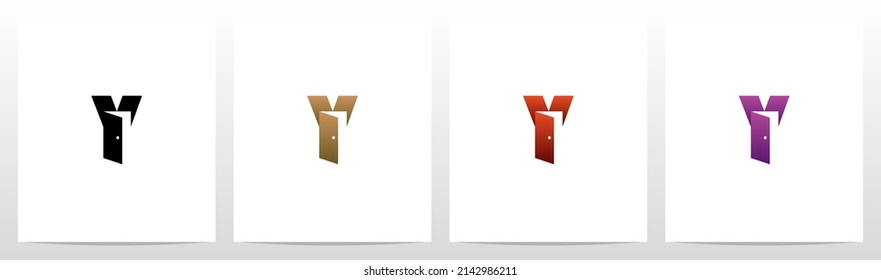 Door Open Letter Logo Design Y