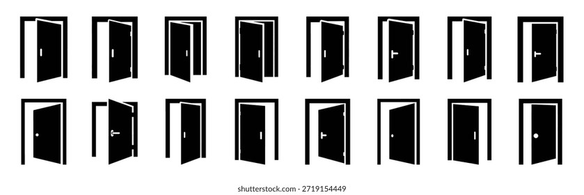 Tür öffnen Silhouette Symbol