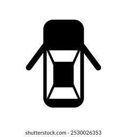 Door Open Warning Sign. Vector Illustration. 