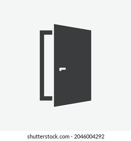 Door Opened Flat Vector Icon