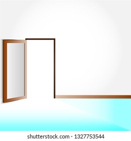 Door opening with eps.10 vector background