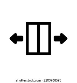 Icono de apertura de puerta Icono de vectores Ilustración de diseño