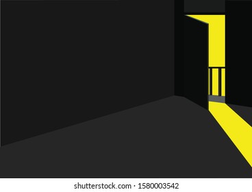 the door opens at night