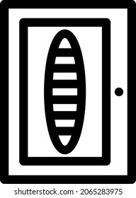 Door Outline Vector Icon Design
