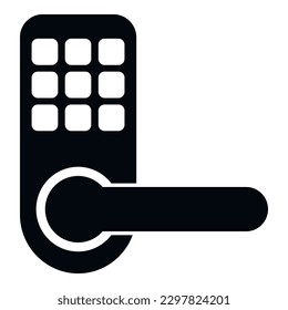 Door padlock icon simple vector. Cipher data. Code lock