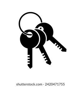 door padlock keys logo template illustration