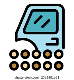 Türmaler Symbol Umrandung Vektorgrafik. Garage Körper. Industriebildplatte