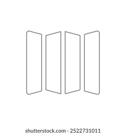 door partition Grey icon with white background
