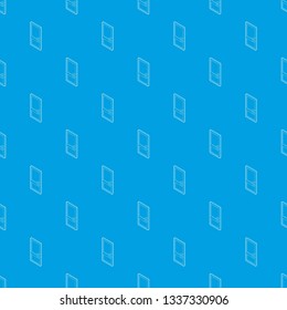 Door pattern vector seamless blue repeat for any use