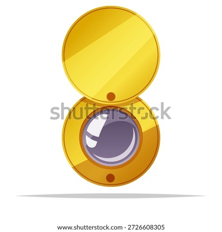 Door peephole with cover vector isolated illustration