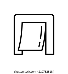 Door for pet thin line icon. Cat door. Modern vector illustration for pet shop.