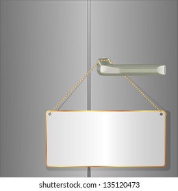 door plate hanging on the handle