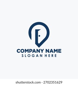 Plantilla de diseño de logotipo de punto de puerta, logotipo de empresa de marca interior