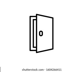 Door premium line icon. Simple high quality pictogram. Modern outline style icons. Stroke vector illustration on a white background. 