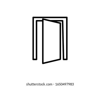 Door premium line icon. Simple high quality pictogram. Modern outline style icons. Stroke vector illustration on a white background. 
