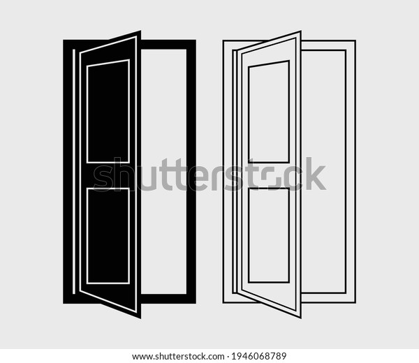 Door Printable Vector Illustration Door Clipart Stock Vector (Royalty ...
