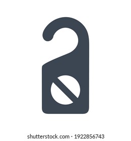 Door privacy icon.hanger,warning (vector illustration)