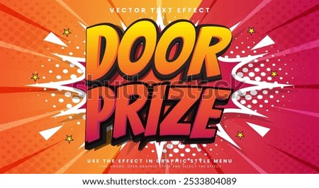 Door prize Comic Style Editable Text effect Template